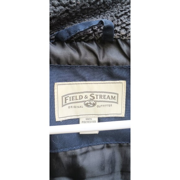 Field & Stream XL Blue Full Zip Duck Jacket Hunting Fishing Pockets Men's Work - Picture 5 of 10